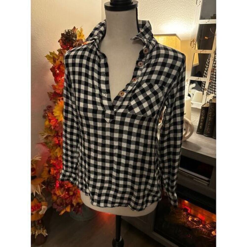Matilda Jane Joanna Gaines Pop Over flannel shirt XS